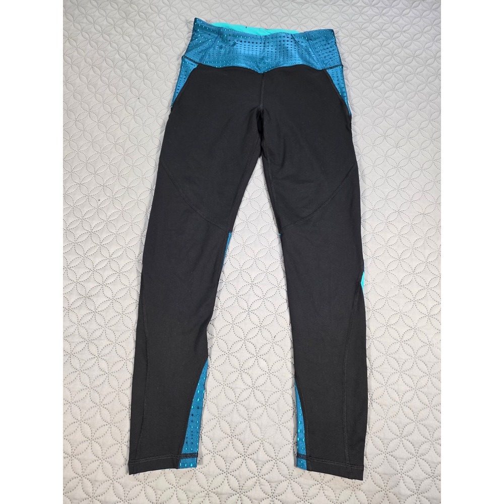 Victoria's Secret VSX Sport Knockout Mesh Leggings Black Teal S Regular - Picture 5 of 7